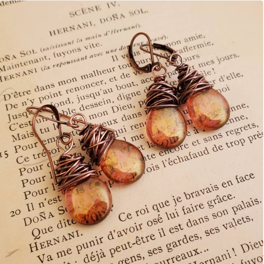 Pendientes de luciérnaga bohemios