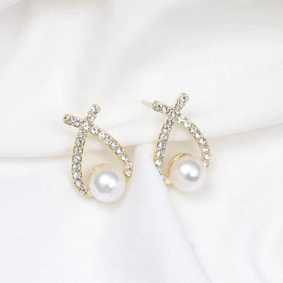 Pearl and Glitter Earrings