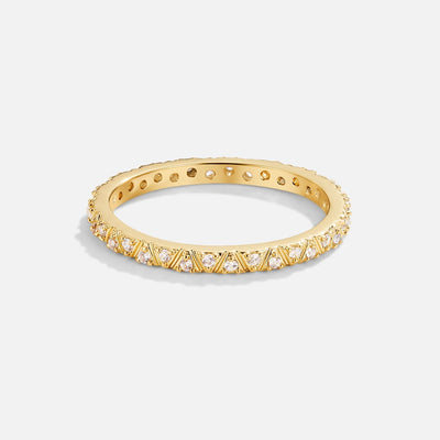 Anillo Arquette de oro y cristal