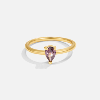 Anillo de gota con piedra de la suerte