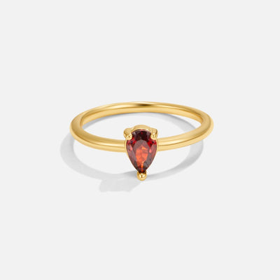 Anillo de gota con piedra de la suerte