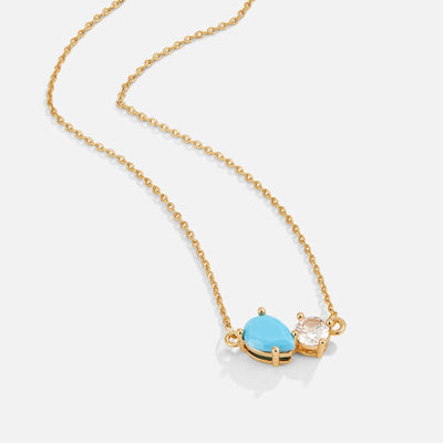 Collar con piedra de nacimiento de cristal