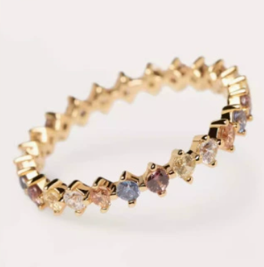 Adeline Rainbow Crystal Ring