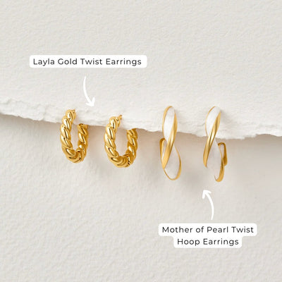 Layla Gold Twist Earrings
