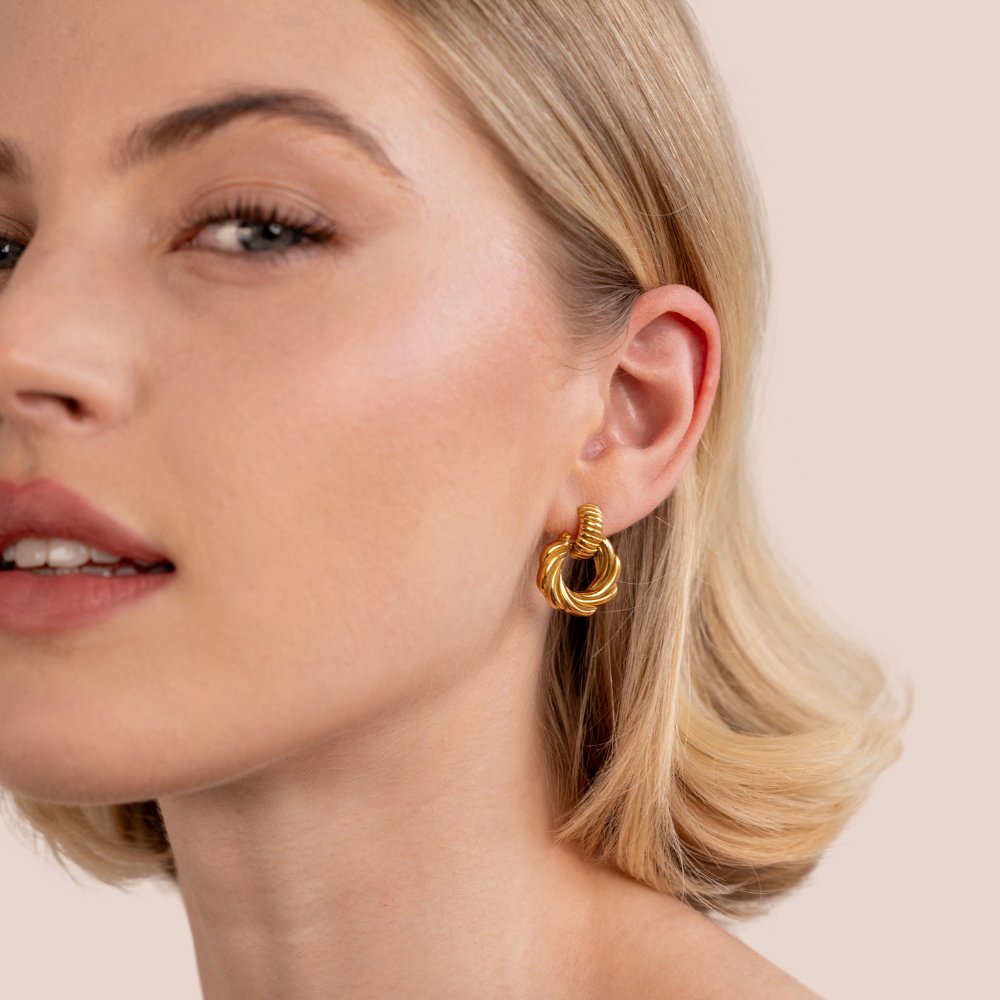 Leah Twisted Hoop Earrings