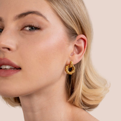 Leah Twisted Hoop Earrings