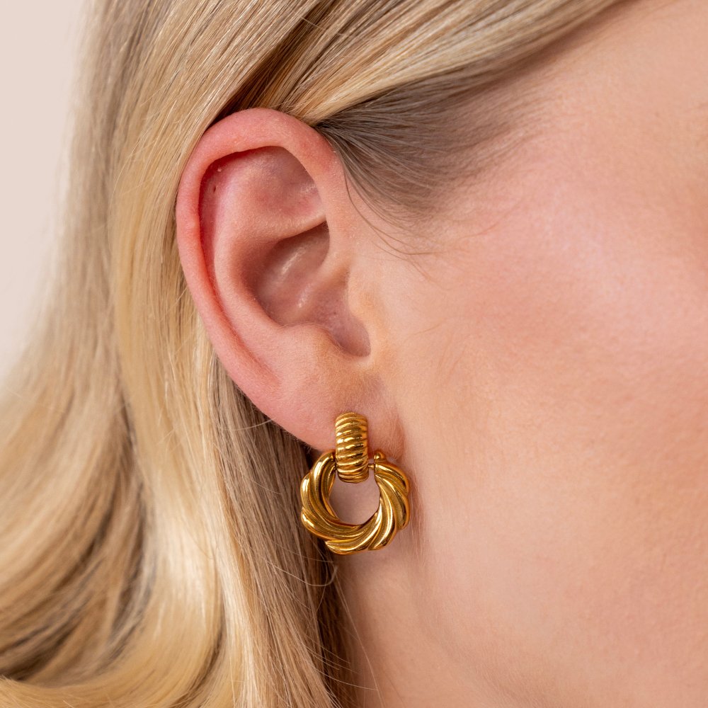 Leah Twisted Hoop Earrings