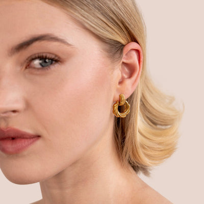 Leah Twisted Hoop Earrings