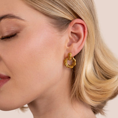 Leah Twisted Hoop Earrings
